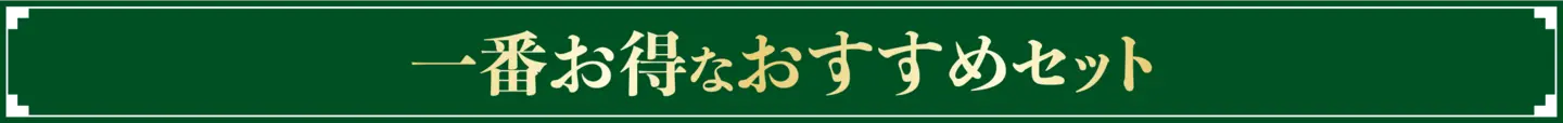 一番お得なおすすめセット